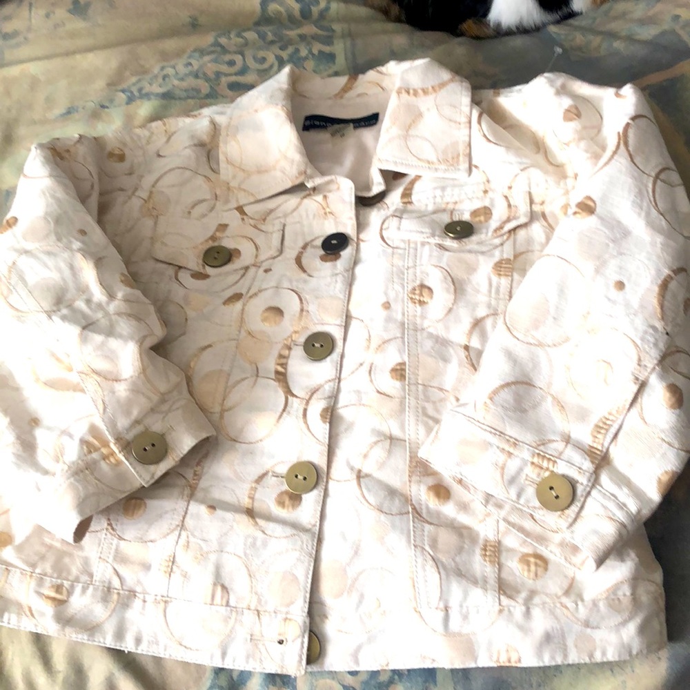 Jacket soft beige and gold